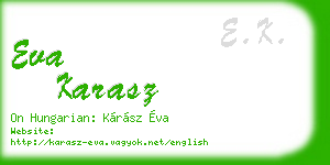 eva karasz business card