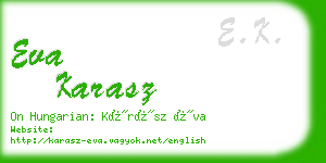 eva karasz business card